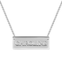 Collar de barra con nombre en oro blanco