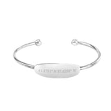 925 Sterling Silver Personalized Coordinate Baby ID Cuff Bracelet