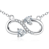 925 Sterling Silver Infinity Fine Jewels Charm Pendant with Chain for Women