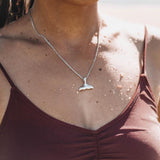 Sterling Silver Whale Tail Necklace