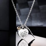 Wildflowers Urn Necklace for Ashes Sterling Silver Custom Heart-Shaped Cremation Jewelry