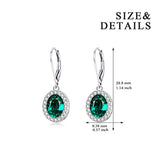 Halo Series Earrings Leverback Earrings with Crystal