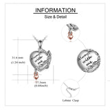 Heart Urn Necklaces for Ashes 925 Sterling Silver Always with Me Cremation Jewelry