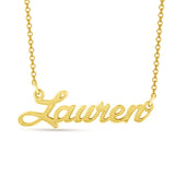 Lauren - Copper/925 Sterling Silver Personalized Classic Name Necklace Adjustable 18”-20”