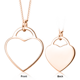 We're Soul Mates -10K/14K Gold Personalized Color Photo&Text Necklace Adjustable 16”-20”