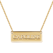 14K Gold Personalized Hollow Name Necklace Adjustable 16”-20”