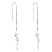 925 Sterling Silver Unique Design Dangle Drop Jewels Earrings For Women Friends