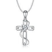 925 Sterling Silver Celtic Knot Cross Religious Fine Jewels Necklace